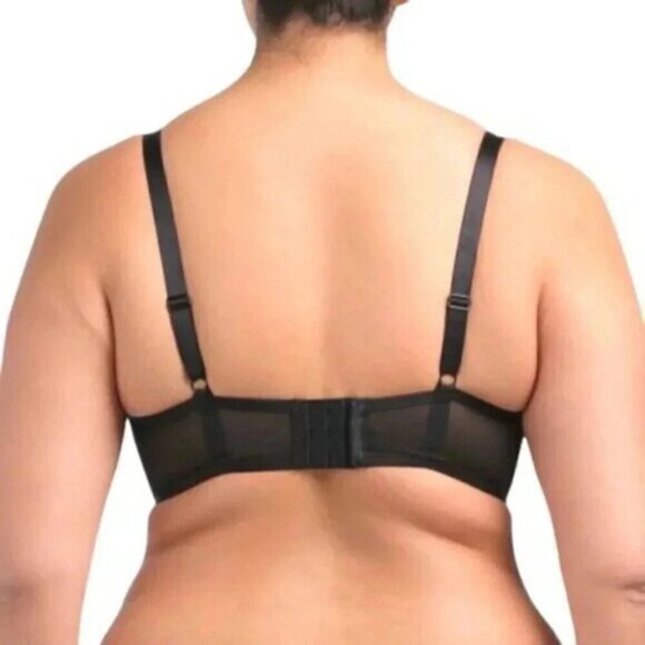 Ashley Graham Demi Cup Diva Bra Lace Sheer Sexy Size  44C - Picture 3 of 9